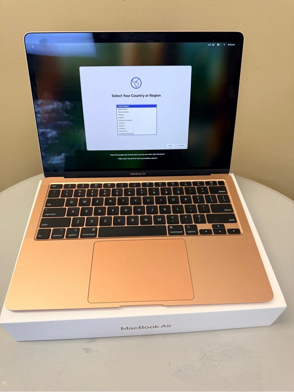 Apple MacBook Air Rose Gold with Black Keyboard